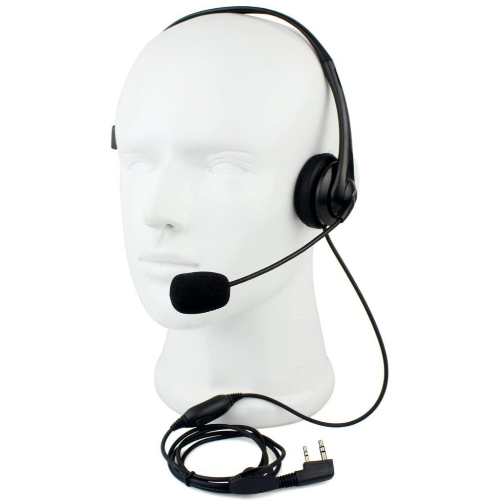 BAOFENG KENWOOD 對講機聽筒降噪耳機頭戴式耳機適用於建伍 HYT 普星沃訊寶峰 uv-5r bf888s
