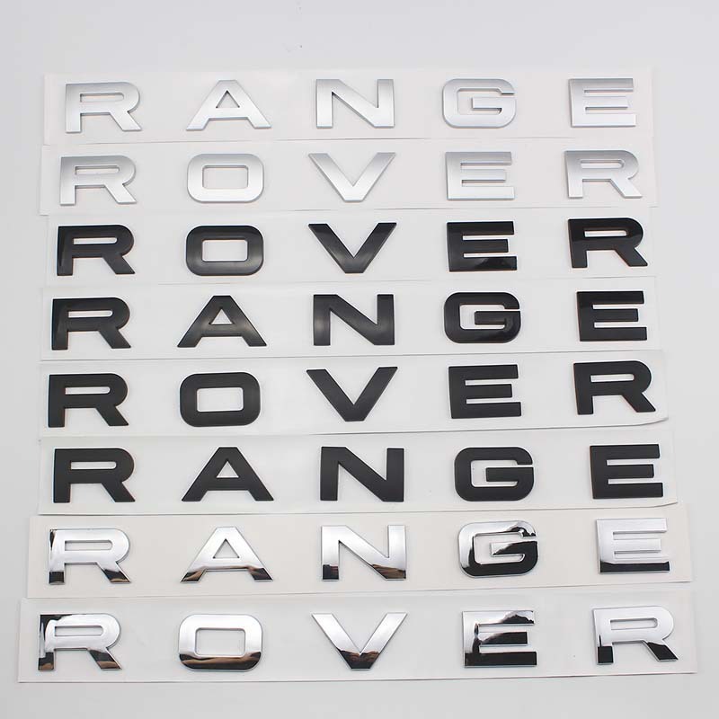 LAND ROVER 路虎引擎蓋 RANGE ROVER 字母標誌貼花貼紙的三維 ABS 貼紙汽車造型前蓋和後行李箱裝飾