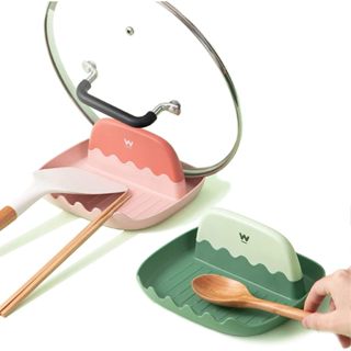 ‹鍋勺架›現貨 鍋蓋架 廚房檯面多功能接水盤 家用鍋鏟 湯勺墊 免打孔收納託盤 置物架