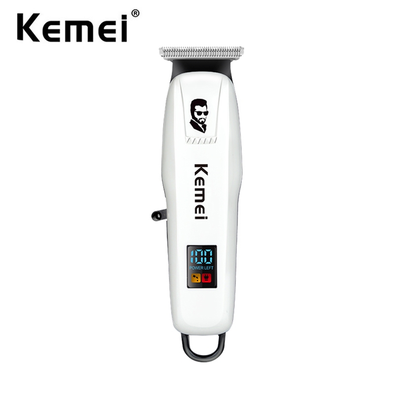 KEMEI 科美電動迷你理髮器 Led 顯示屏無繩理髮器可充電專業理髮剪髮機男士