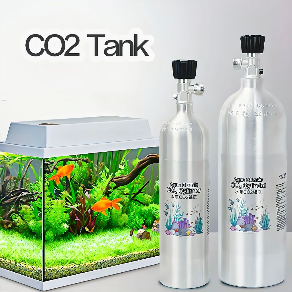 CO2水草鋁瓶 高壓鋁瓶0.6L，1L，2L+Co2水草閥門