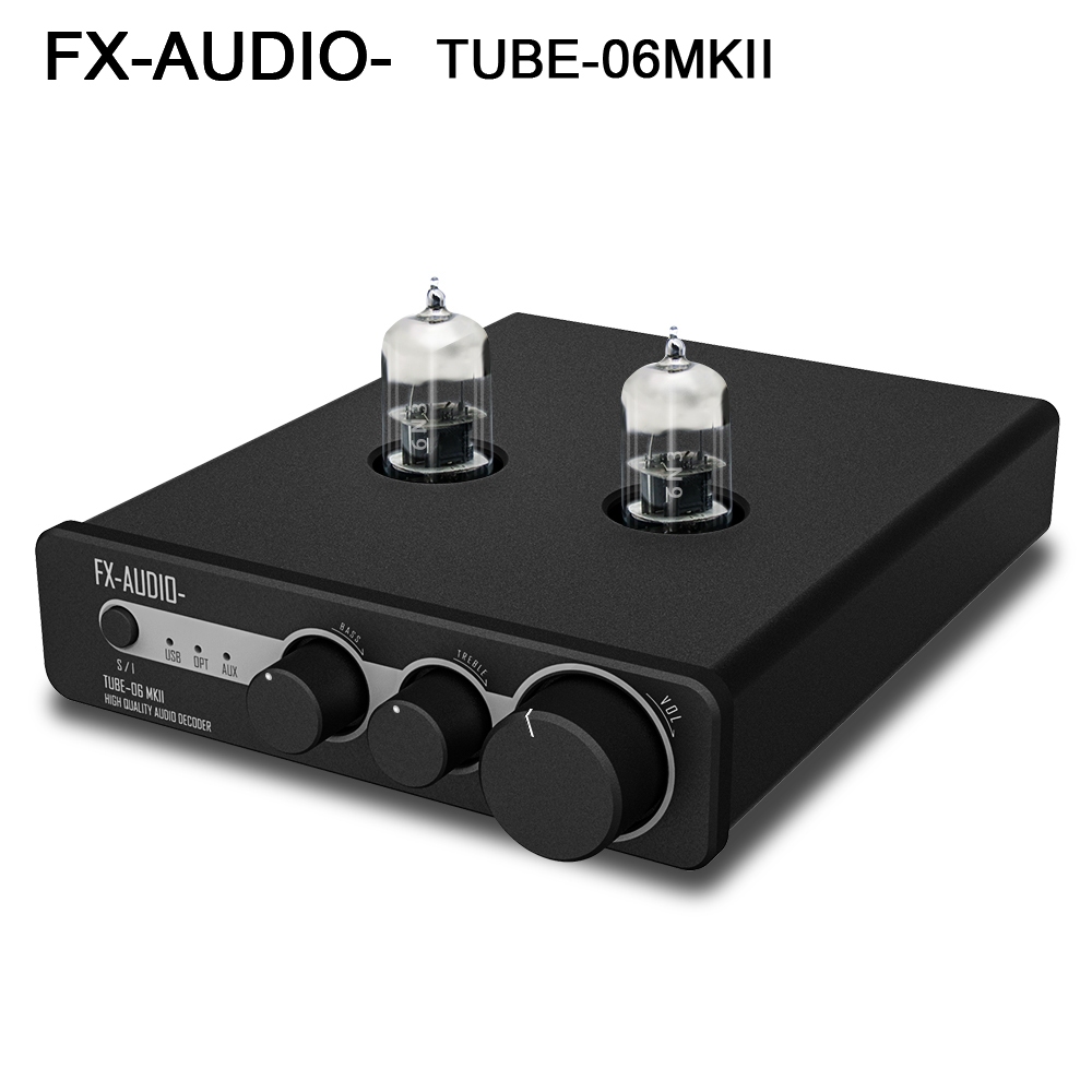 Fx-audio- Tube-06MKII 電子管前置放大器 USB DAC ES9018K2M 電子管 6N3 前置放