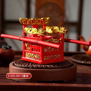 龍椅神轎 閩南潮汕文化一路平安車用 神明椅子擺件 拜月神像底座 家用工藝品迷你擺件 祈福平安