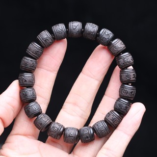 黑檀木手串 經典 六字真言 12mm 佛珠手鍊手鐲