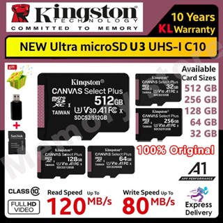 金士頓 1TB 512GB 256GB 128GB 32GB 64GB SDCS2 Micro SD 卡 100MB/S