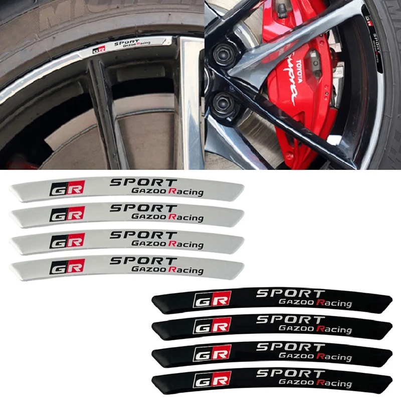 CAMRY 4 件裝車輪貼紙貼花適用於豐田 GR Sport Gazoo Racing YARiS RZ RC RAV4