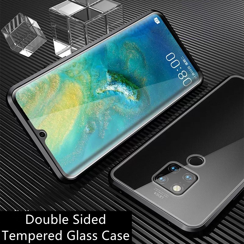 華為 Mate20X 手機殼⭐雙面鋼化玻璃金屬框架磁性手機殼⭐防震殼 20X