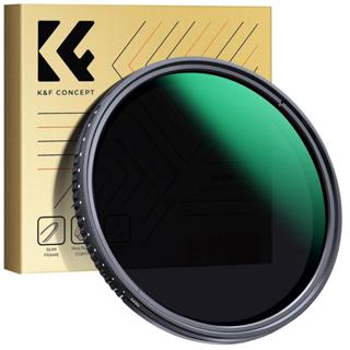 K&f Concept NANO-D ND2-ND400(1-9 檔)可變推子可調中性密度 ND 鏡頭濾鏡 24 多層鍍