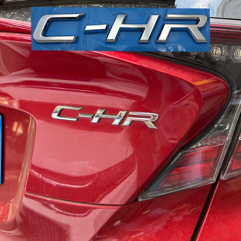 3d ABS(塑料)C-HR 字母標誌汽車後尾箱標誌貼花徽章貼紙適用於豐田 CHR 汽車造型配件