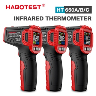 💥現貨！ 24小時內發出！HABOTEST HT650數字紅外測溫儀紅外線溫度計非接觸式雷射溫度計高溫計成像儀濕度計