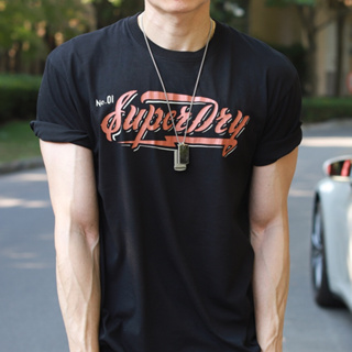 Superdry 極度乾燥23新男BOHO街頭風印花寬鬆版復古短袖T恤