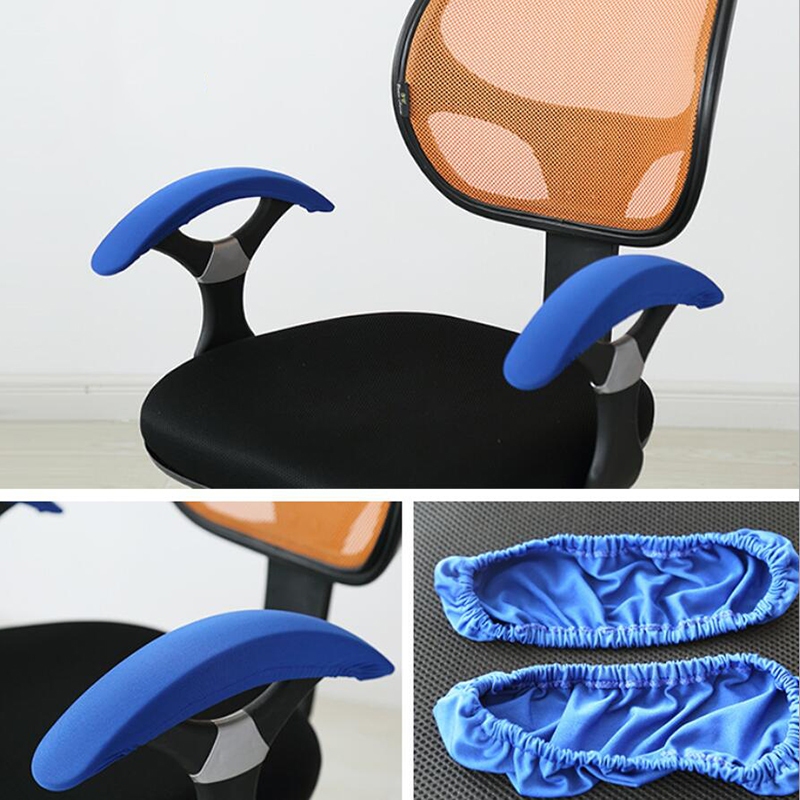 1 對可拆卸椅子扶手套電腦辦公室扶手椅扶手套彈性保護扶手套純色