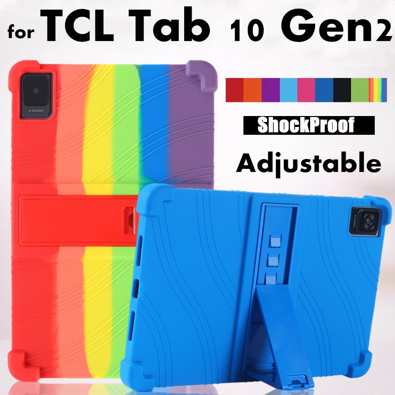 用於 TCL Tab 10 Gen 2 2023 10.36" 保護套 8496G 安全支架保護器 Funda 的軟矽膠