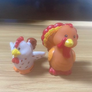 2 款 5cm-7cm 可愛動物公仔微型小雞模型童話花園裝飾品