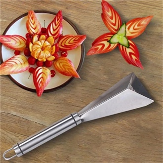 蘋果三角推刀不銹鋼雕刻小工具高品質盤子設置工具果蔬花刀