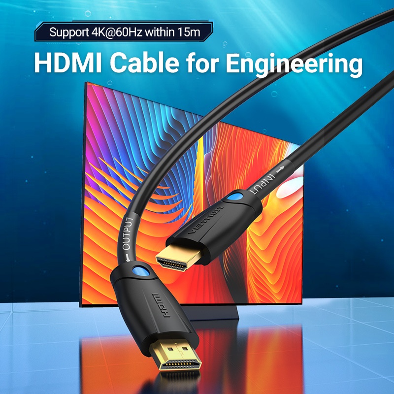 Vention HDMI 線用於工程 HDMI 2.0 4K 60Hz 18Gbps 高清線電視盒線超遠距離 PS5/4