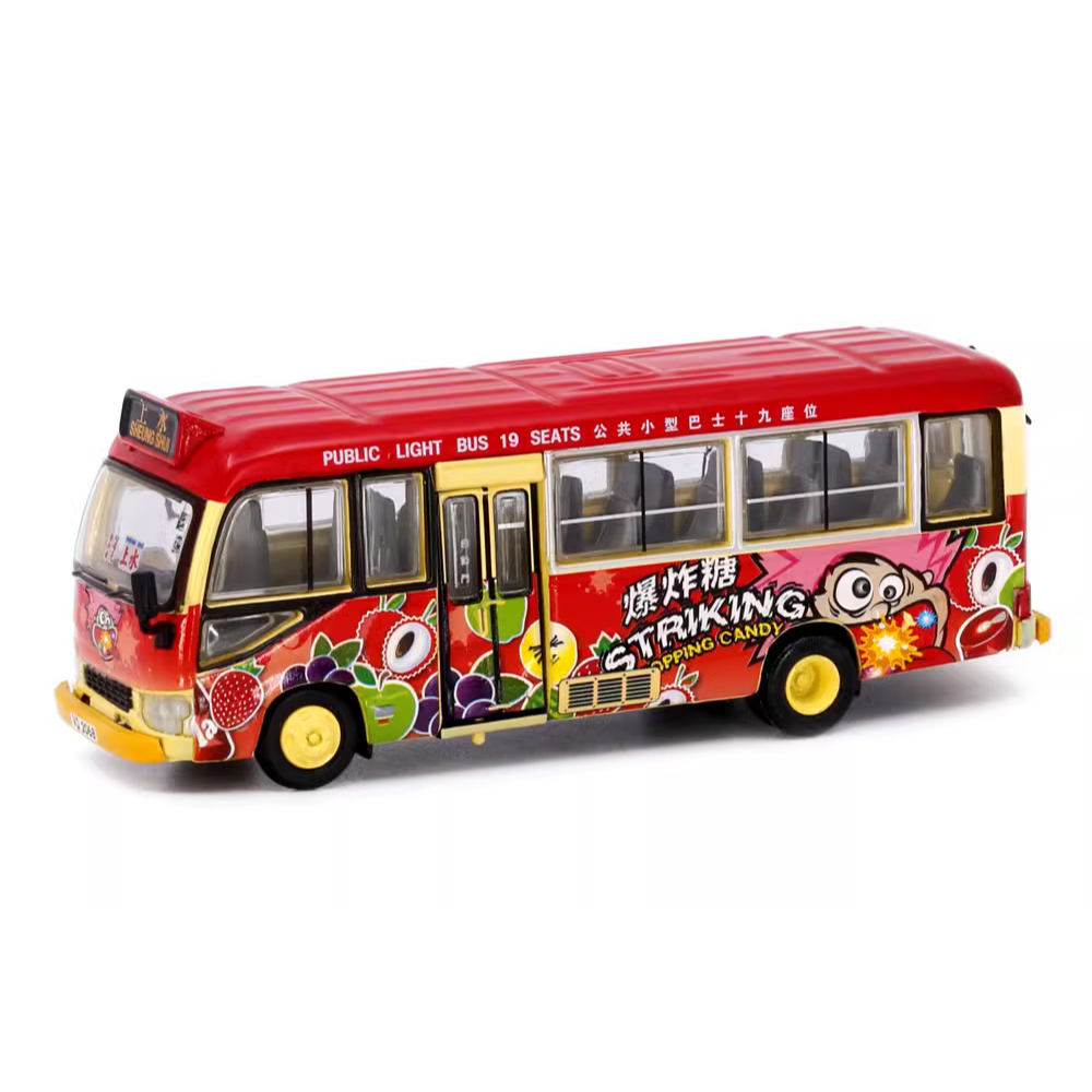 豐田 Tiny 1/76 Toyota Coaster STRIKING Popping Candy Bus 壓鑄模型車