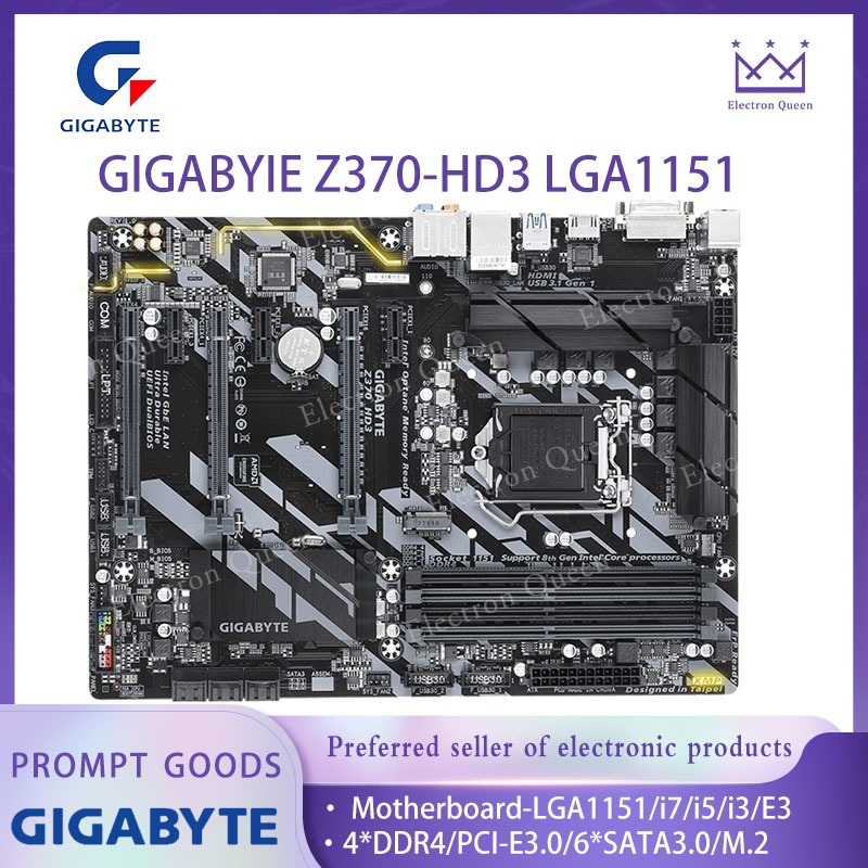 【現貨】GIGABYTE Z370 HD3 4*DDR4四通道 LGA 1151 含M.2接口 6*SATA3.0接口