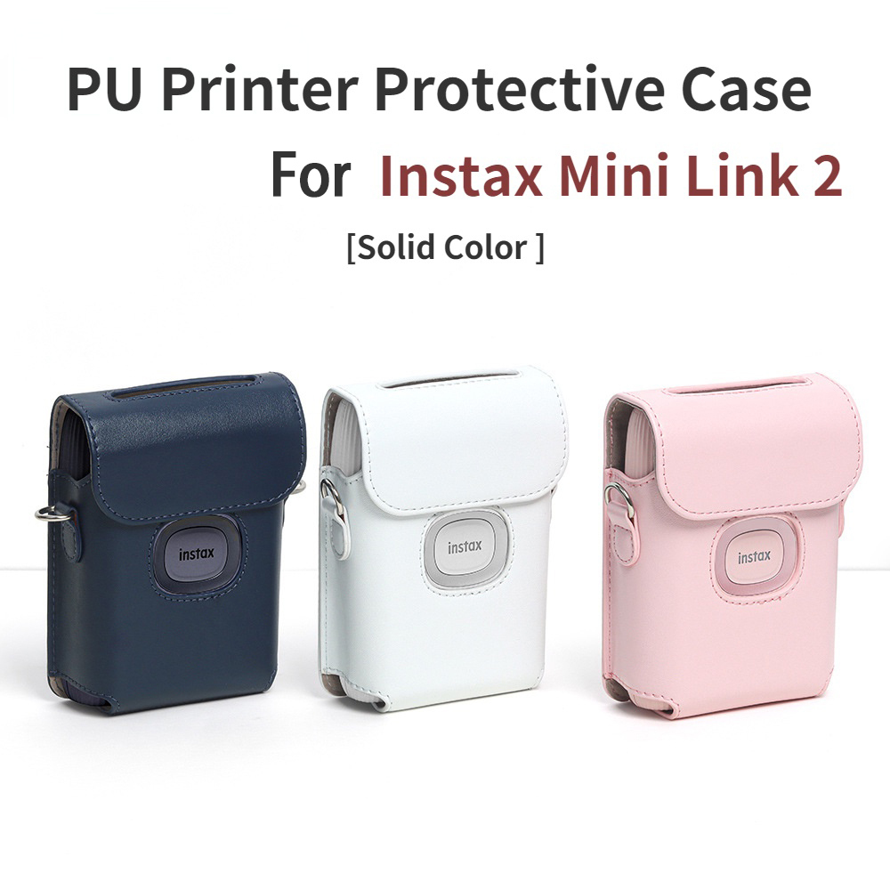 Instax Mini Link 2 皮革打印機外殼 Mini Link2 吊袋打印機外殼的 PU 打印機保護套