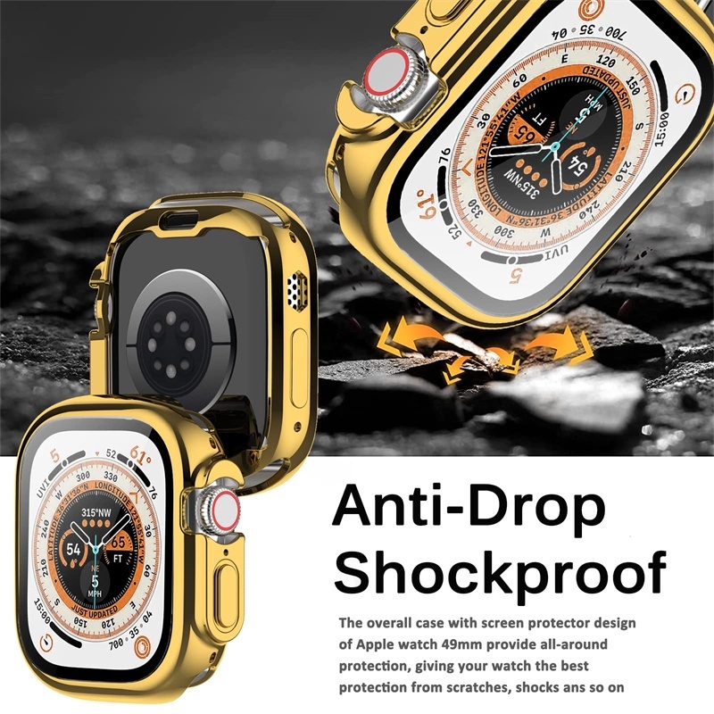 適用於Apple Watch 6 SE 苹果手表保护壳 iwatch 38/40/42/44mm 全覆盖TUP透明软壳