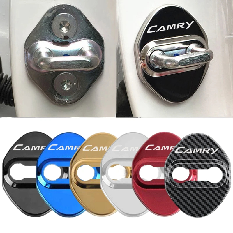 CAMRY 豐田凱美瑞 40 50 2007 2009-2018 防銹貼紙配件汽車造型汽車門鎖保護套外殼裝飾