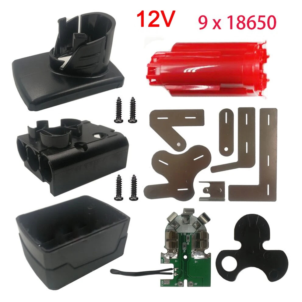 12V 鋰離子電池盒塑料外殼 PCB保護電路板適用於密爾沃基/Milwaukee 12V 48-11-2411