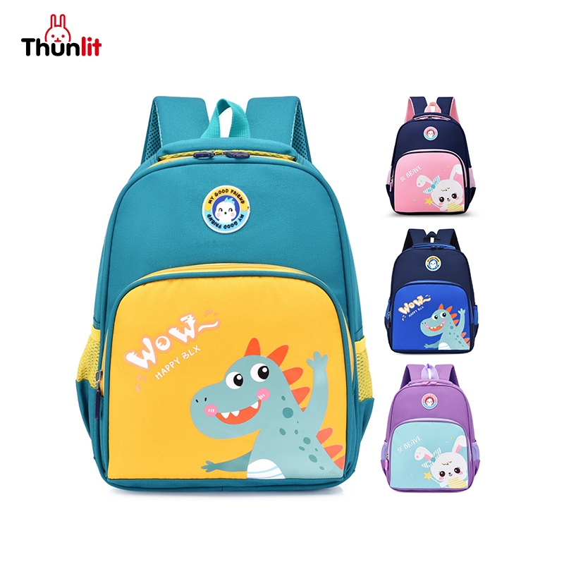 Thunlit 幼兒園背包 3-6 歲粉色紫色黃色藍色可愛恐龍兔幼兒園背包