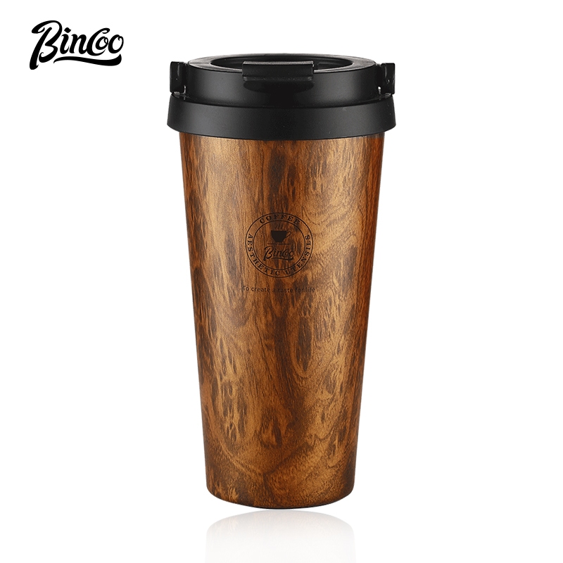 BINCOO 陶瓷內膽咖啡保溫杯不銹鋼水杯 便攜大容量 適宜戶外旅行 500ML