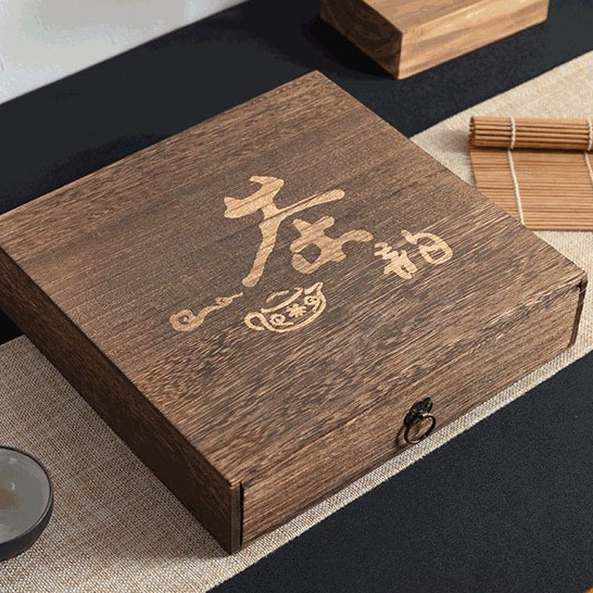 【客製化】【茶葉包裝盒】簡約茶葉盒 木質茶餅 包裝盒 單層普洱茶 散茶 包裝木盒 收納盒 可加logo