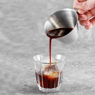 意式咖啡萃取量杯304食品級不鏽鋼espresso濃縮盎司杯帶刻度100ml
