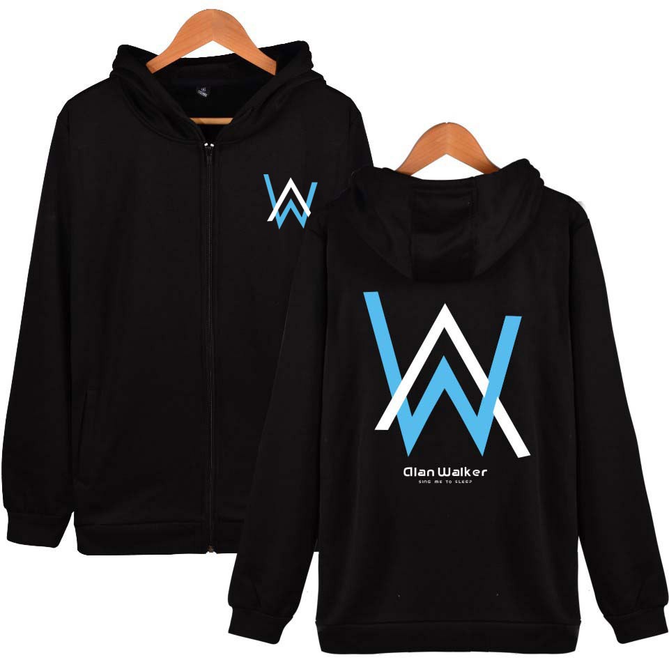 Alan Walker 褪色中性拉鍊連帽衫男女棉連帽運動衫情侶連帽衫外套大碼 XXS-4XL 1848C