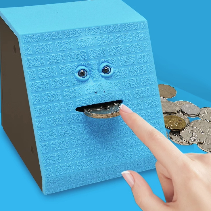 facebank人臉存錢罐  新奇特創意硬幣吃錢儲蓄罐  兒童成人創意玩具  人臉形狀吃硬幣的怪獸