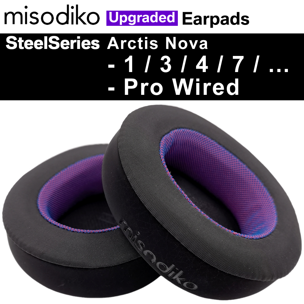 Misodiko 升級耳墊更換適用於 SteelSeries Arctis Nova 7/ 4/ 3/ 1、Nova P