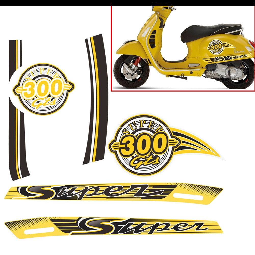 適用於 PIAGGIO VESPA GTS 300 GTS300 SUPER 運動貼花貼紙徽章徽章標誌蓋 GTS300