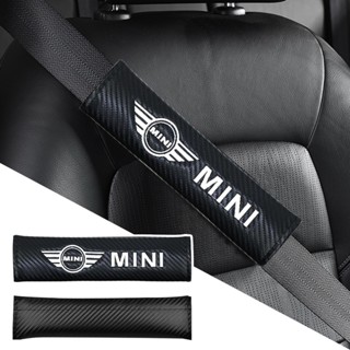 1 件裝汽車安全帶套汽車肩墊刺繡汽車標誌肩墊適用於 MINI Cooper Clubman R55 R56 R57 R5