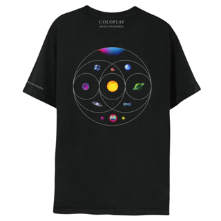 Kpop Coldplay Music of The Sphere.s Tour 2023 圖形T恤情侶時尚原宿純棉上衣