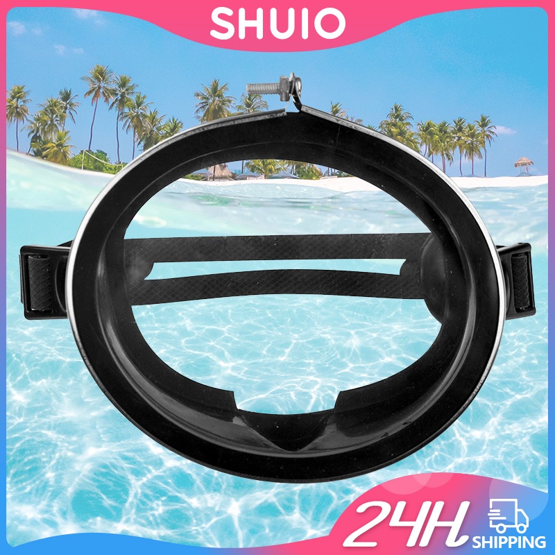 Shuio 經典橢圓形潛水面罩矽膠舒適貼合無霧大玻璃鏡片浮潛和魚叉式潛水鏡