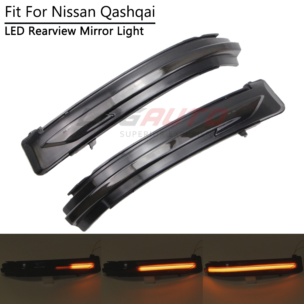 2 件 LED 側後視鏡燈適用於 Nissan X-Trail / Rogue / Qashqai / Terra /