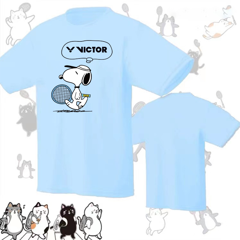 Victor 2024新款運動服男女速乾羽毛球文化衫透氣上衣比賽訓練服網眼速乾乒乓球T恤網球衫