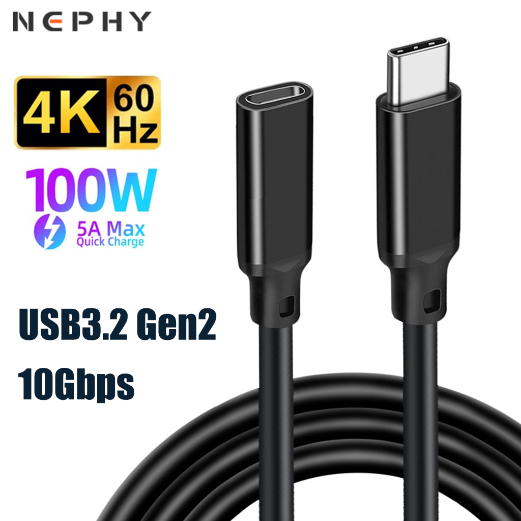 3m 5M USB 3.2 Gen2 Type C 延長線 PD 100W 10Gbps 4K 60HZ 適用於 Mac