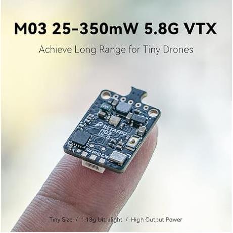 Fpv M03 超輕高輸出功率 25-350mW 5.8G VTX 採用 IPX 類型天線提供穩定圖像並強傳輸兼容 Ex