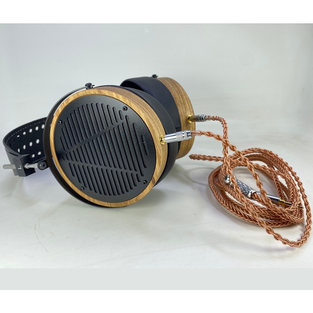 Zingana木質100mm耳機外接套件木殼杯耳機頭帶半部分hifi音樂愛好者耳機hifiman AUDEZE LCD