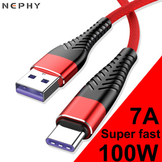 7a 100W 超快速充電 USB C 型電纜適用於華為 OPPO Vooc Realme POCO F2 F3 X3