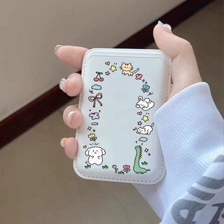 SAMSUNG 白色可愛可愛卡通錢包保護套適用於 Iphone 三星手機卡夾