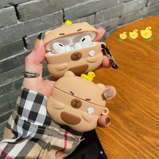 Capybara HoneyBee's 可愛卡通矽膠耳機盒蘋果AirPods 3 2 1 Pro 2 Twive to