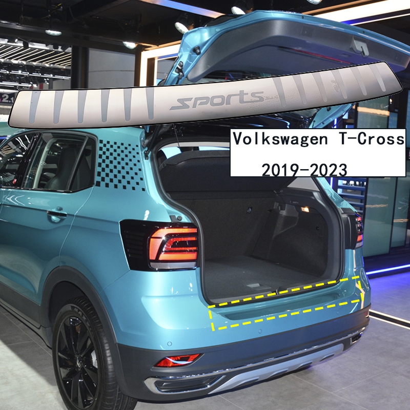 汽車配件後備箱保險槓適用於大眾 VOLKSWAGEN T-Cross 2019-2024 後保險槓保護器門檻保護汽車零件