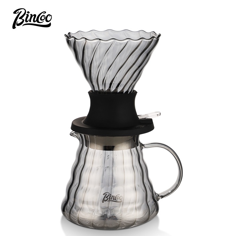 BINCOO 聰明杯 咖啡濾杯 玻璃滴濾杯 咖啡手沖壺 研磨機 套裝 咖啡器具 600ML