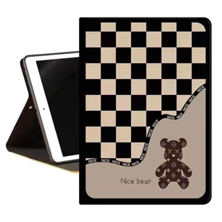 卡通黑白格子熊 暴力熊 蘋果平板 適用於ipad 10.2寸 ipad mini123456 保護殼 防塵 保護套
