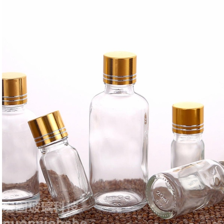 現貨【玻璃瓶】小分裝瓶 密封試用裝酒瓶 5ml-100毫升液體藥水空玻璃瓶 精油瓶 帶蓋