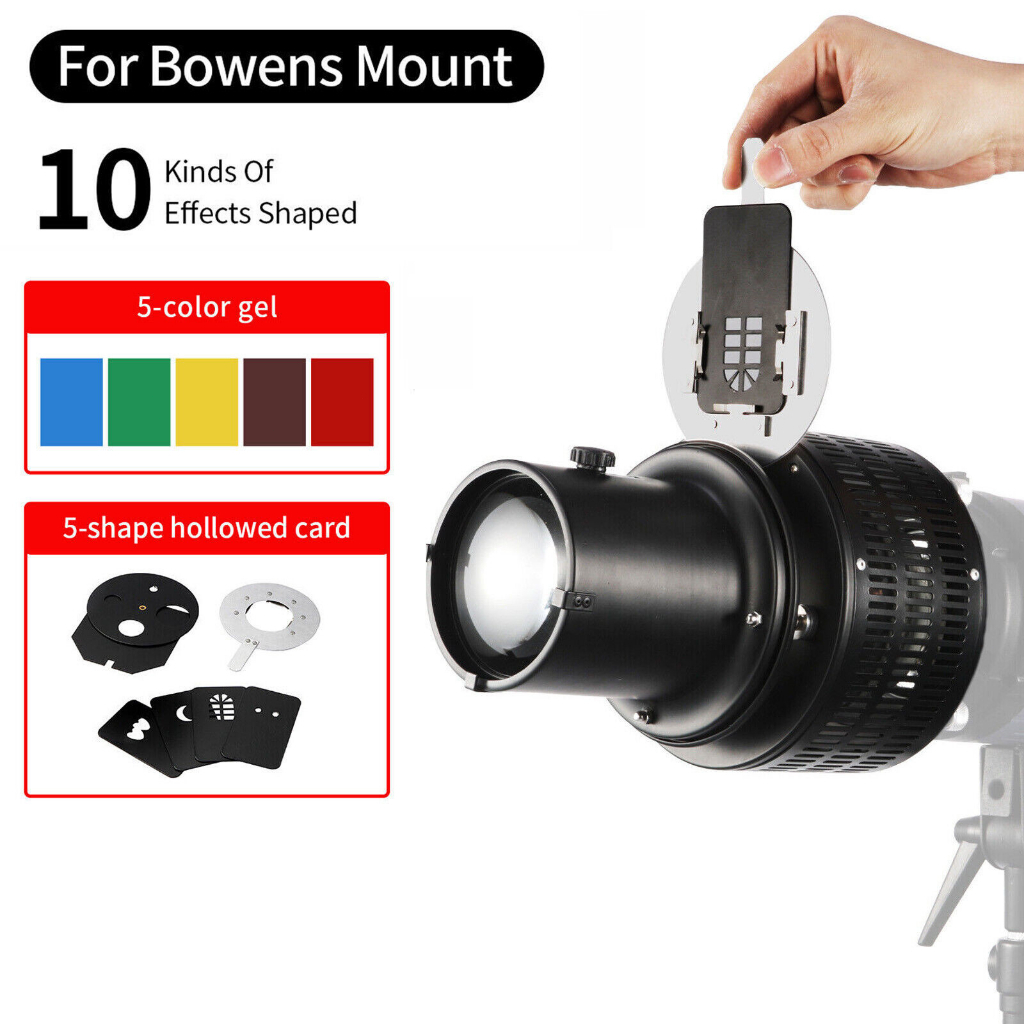 Selens S-100攝影聚光筒攝影燈閃光燈聚光筒通用寶榮卡口閃光燈投影片圖形藝術造型光效背景投影圖案攝影燈成像鏡頭